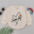 Personalized Game Day Baby Romper Heart Football Design Soft Cotton Infant Outfit for Boys and Girls Sporty Fun Wear Gameday Gift