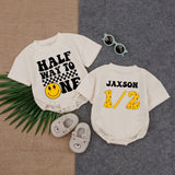 Custom Halfway to One Romper with Name - Unique Birthday Outfit