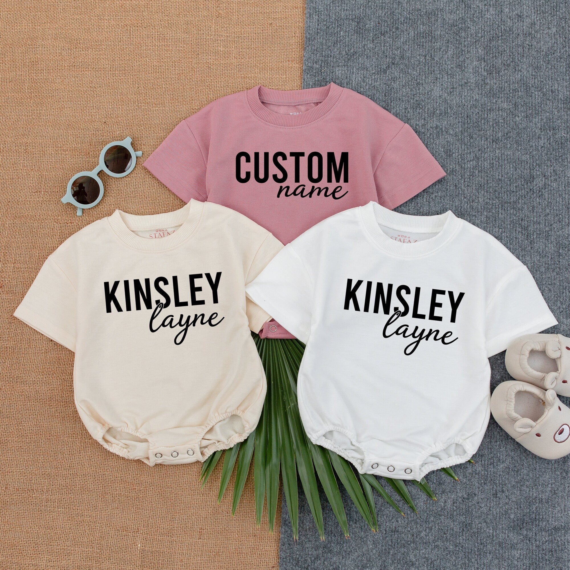 Personalized Baby Romper with Name - Custom Baby Shower Gift