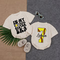 Custom Softball Sister Era Baby Romper with Name & Number, Toddler Girl Long Sleeve Outfit for Game Day, Soft Cotton Newborn Clothes