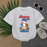 Personalized Birthday Boy Baseball Romper Vibrant Design First Birthday Baby Outfit Cotton Comfortable Gift for Infant or Toddler