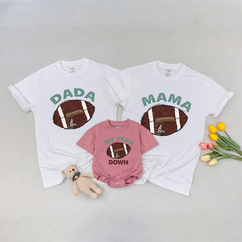 Football 1st Birthday Shirt, Matching Family Celebration Outfit
