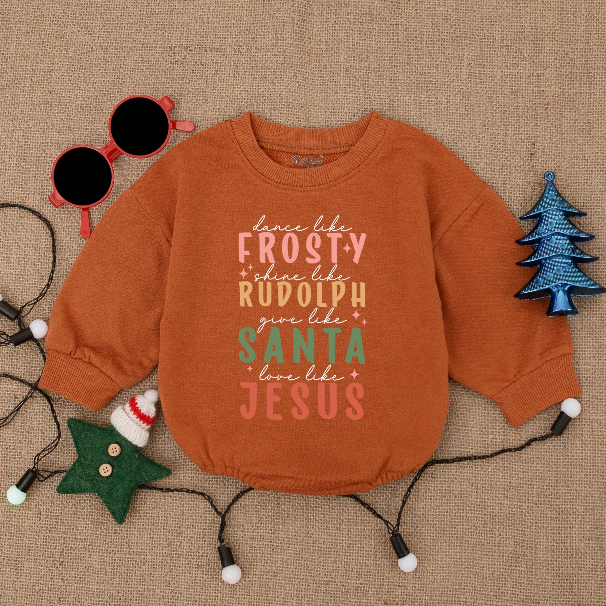Dance Like Frosty Baby Romper Christmas Spirit Outfit Infant Apparel Fun Typography Holiday Festive Colors Comfortable Toddler Clothes
