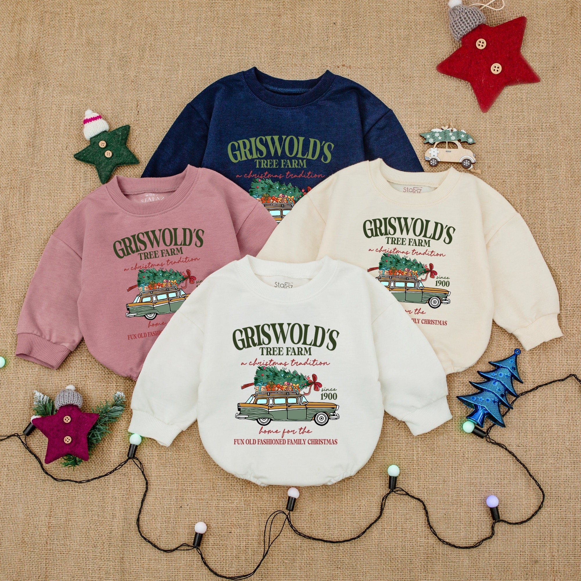 Griswold's Tree Farm Baby Christmas Bodysuit Vintage Holiday Newborn Romper Festive First Christmas Outfit Adorable Soft Cotton Gift