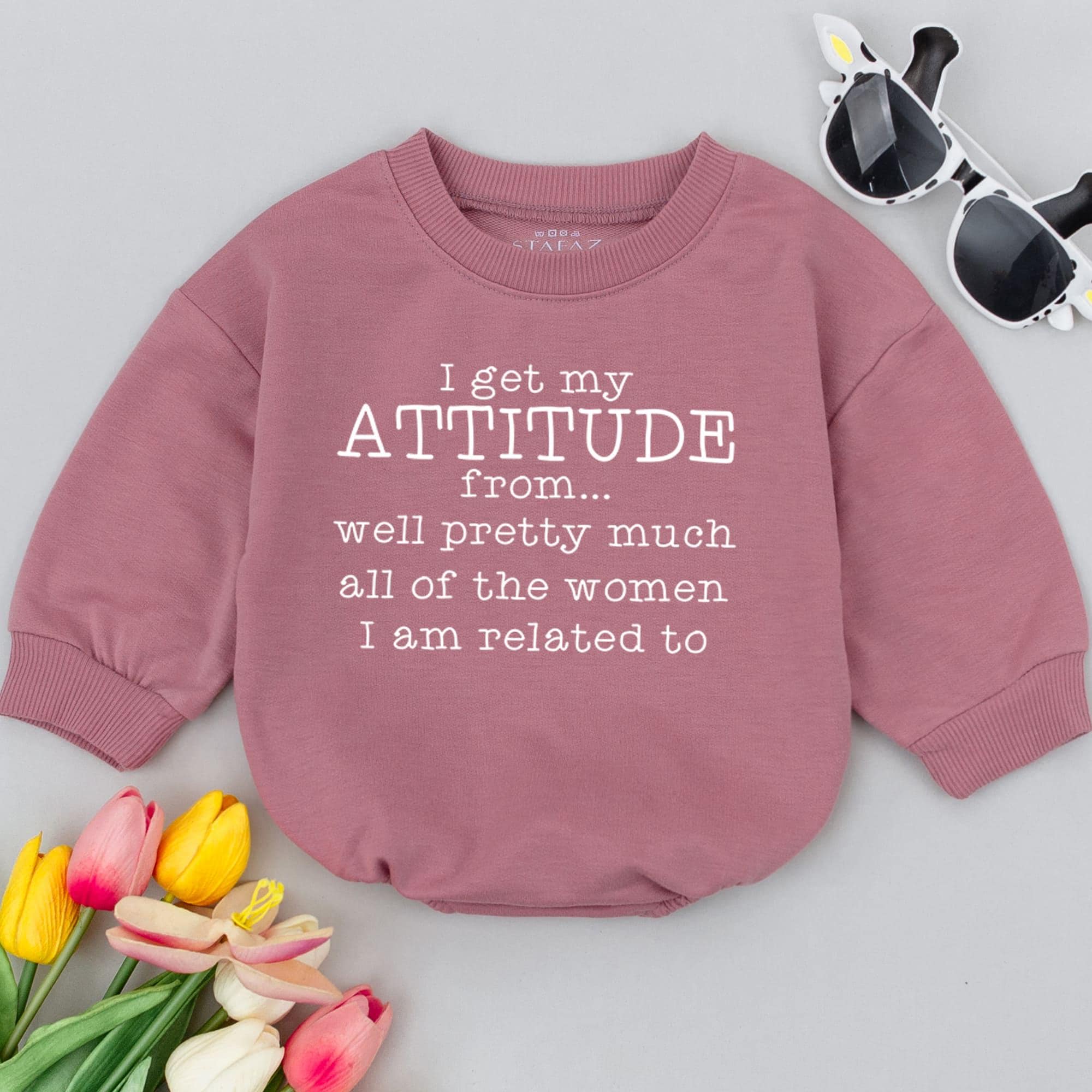 Funny Baby Romper with Attitude Quote for Family Fun