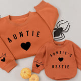 Personalized Auntie & Bestie Matching Sweaters with Heart Design