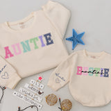 Personalized Auntie & Bestie Sweaters with Colorful Design