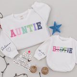 Personalized Auntie & Bestie Sweaters with Colorful Design