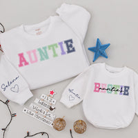 Personalized Auntie & Bestie Sweaters with Colorful Design