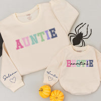 Personalized Auntie & Bestie Sweaters with Colorful Design