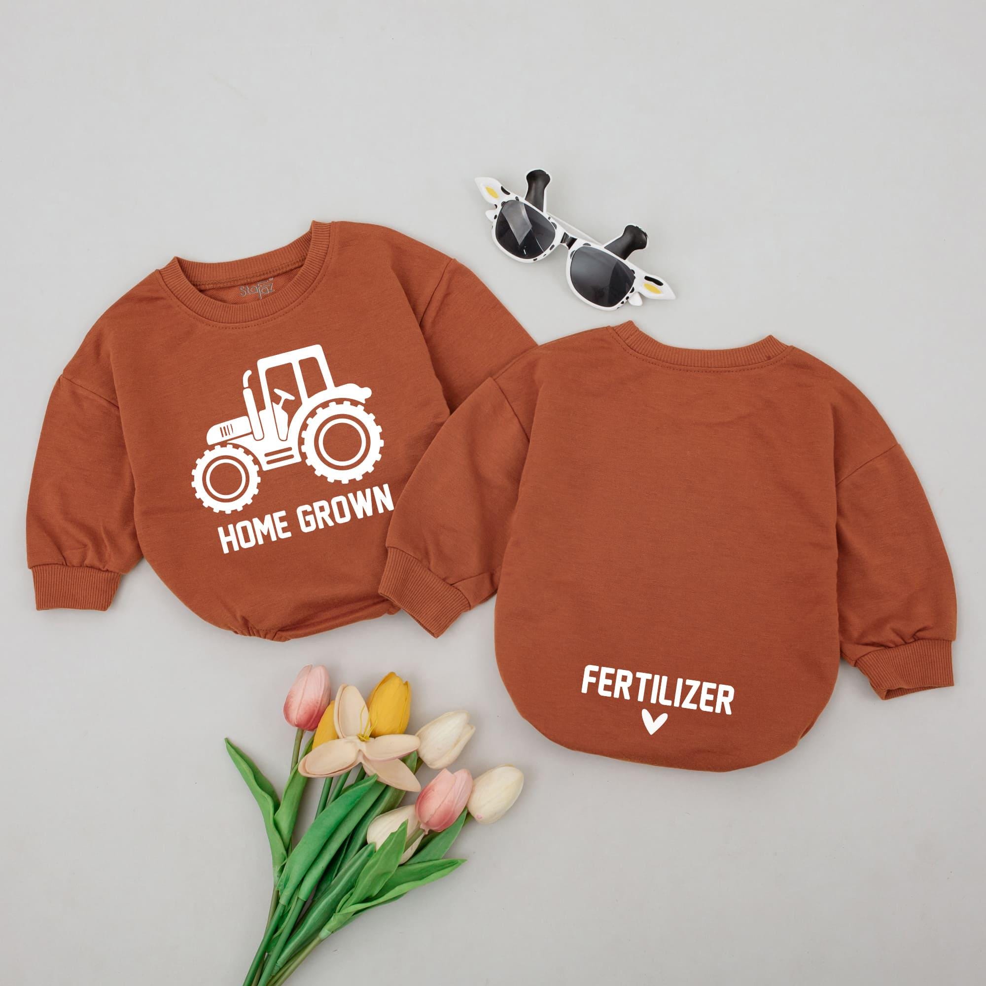Home Grown Baby Romper - Farm Life Gift Bodysuit