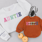 Personalized Auntie & Bestie Sweaters with Colorful Design