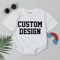 Custom Baby Romper Bold Text Personalized Design Birthday Outfit Soft Spring Cotton Unisex Infant Clothes Gift Idea