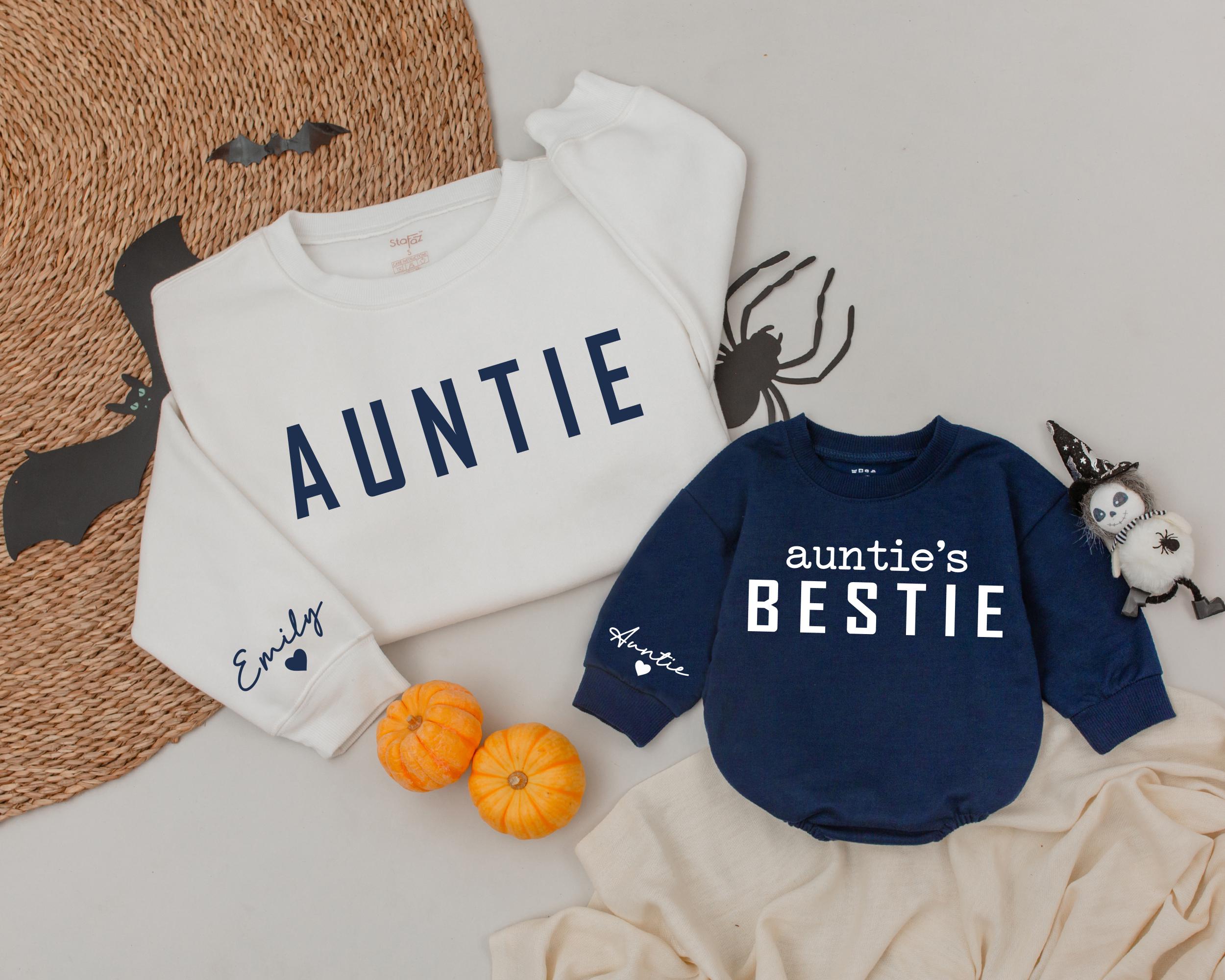 Personalized Auntie & Bestie Fall Sweatshirts with Custom Names