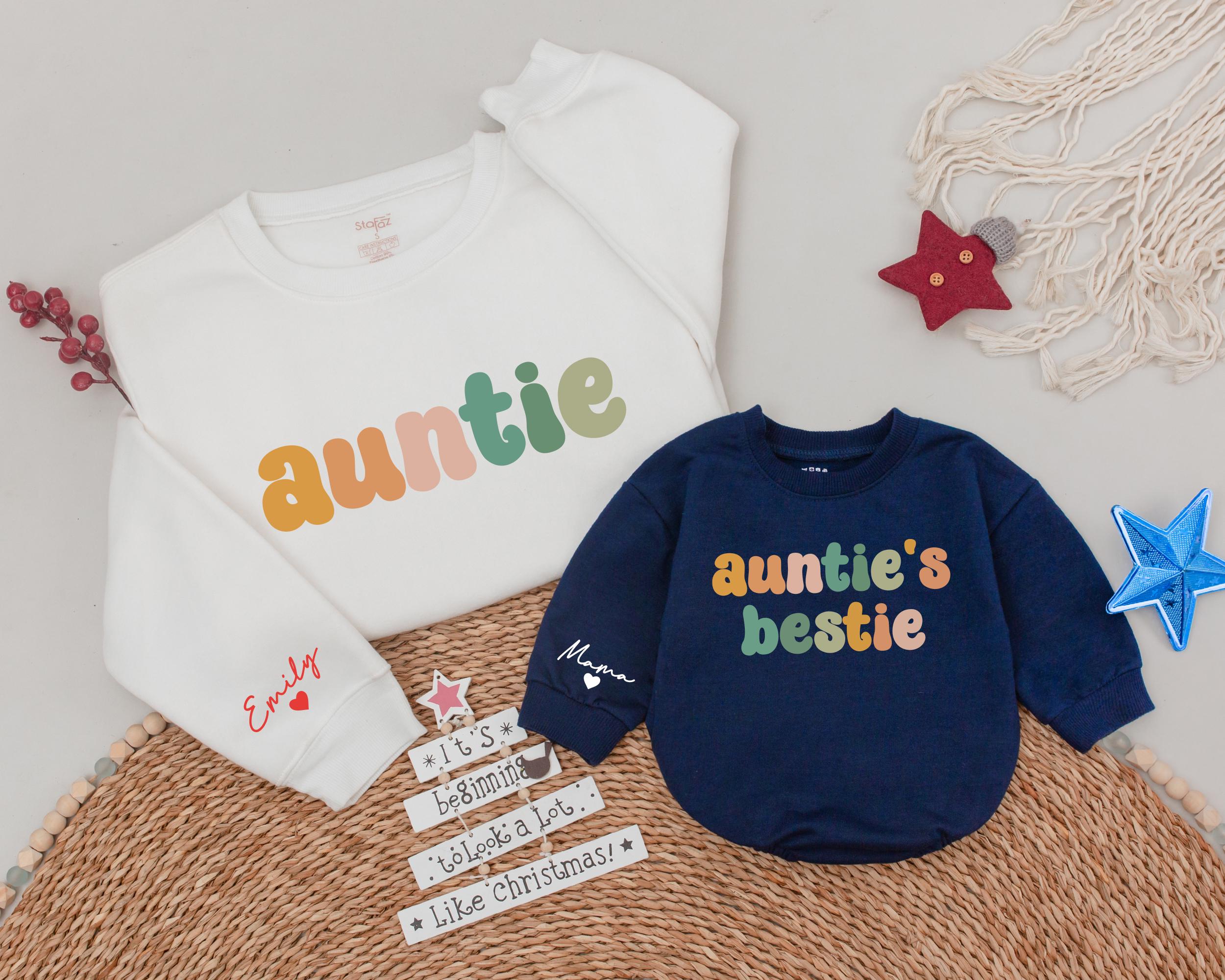Auntie & Bestie Colorful Matching Sweatshirts for Family