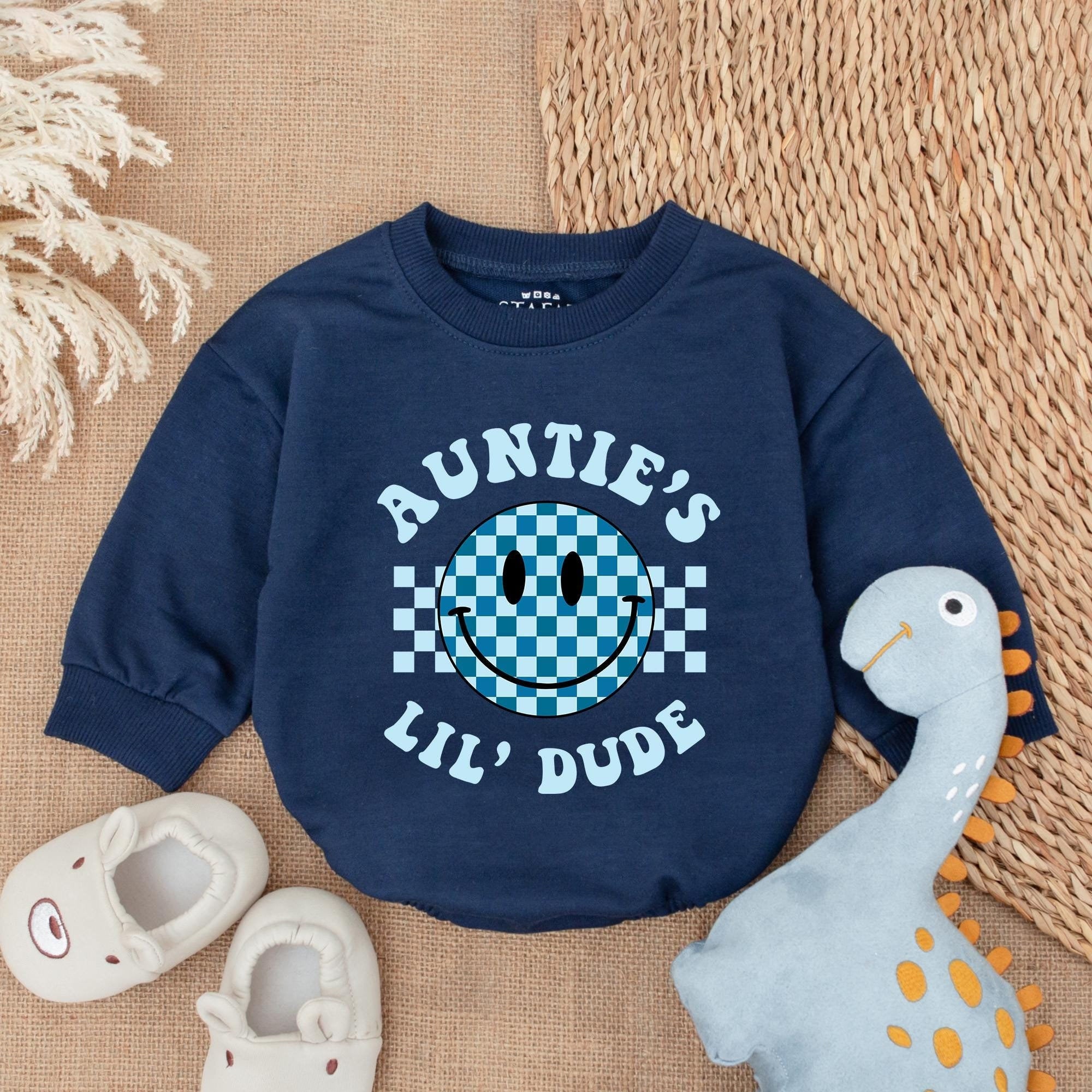 Auntie's Lil' Dude Bubble Romper - Perfect Baby Gift