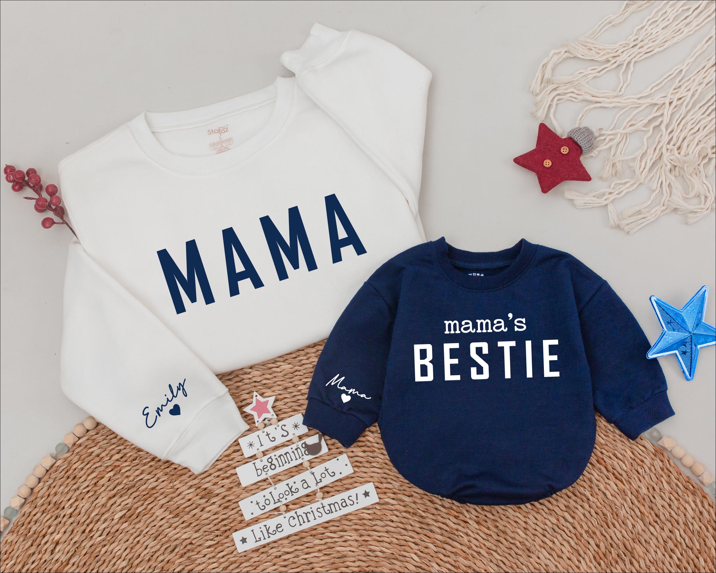 Mama & Mini Matching Sweatshirts with Personalized Text