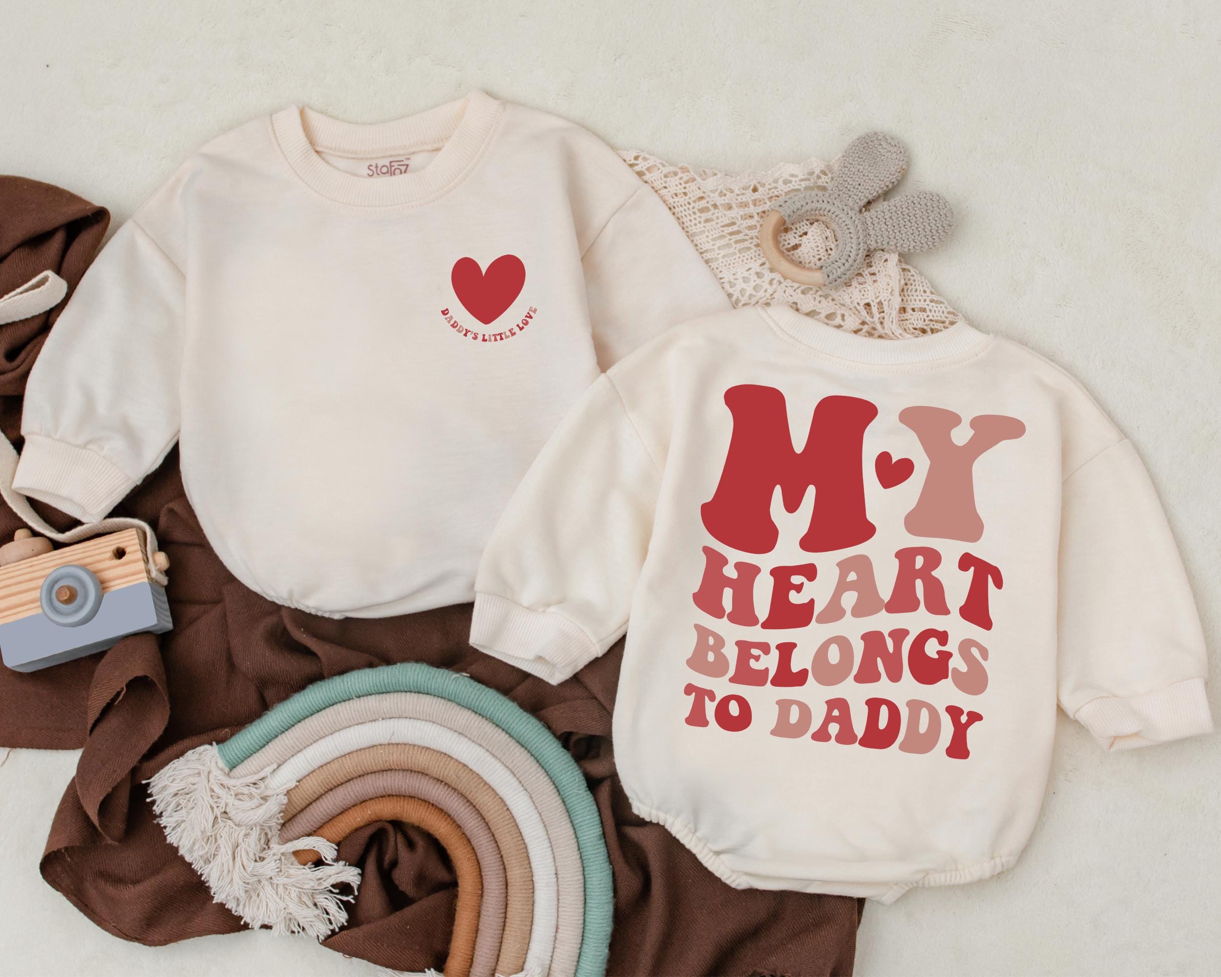 My Heart Belongs to Daddy Valentine's Baby Romper