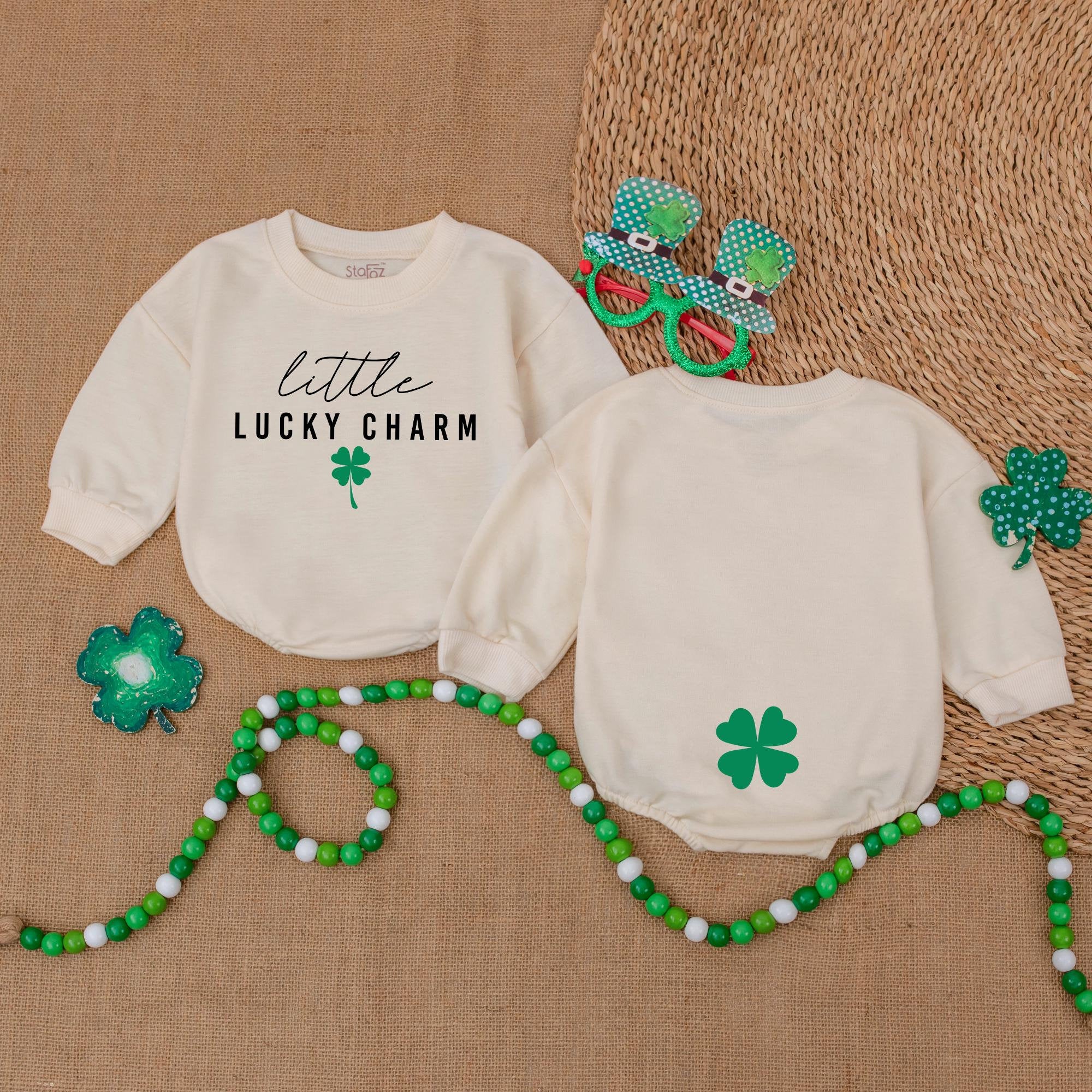 Little Lucky Charm Baby Romper - St. Patrick's Day Special