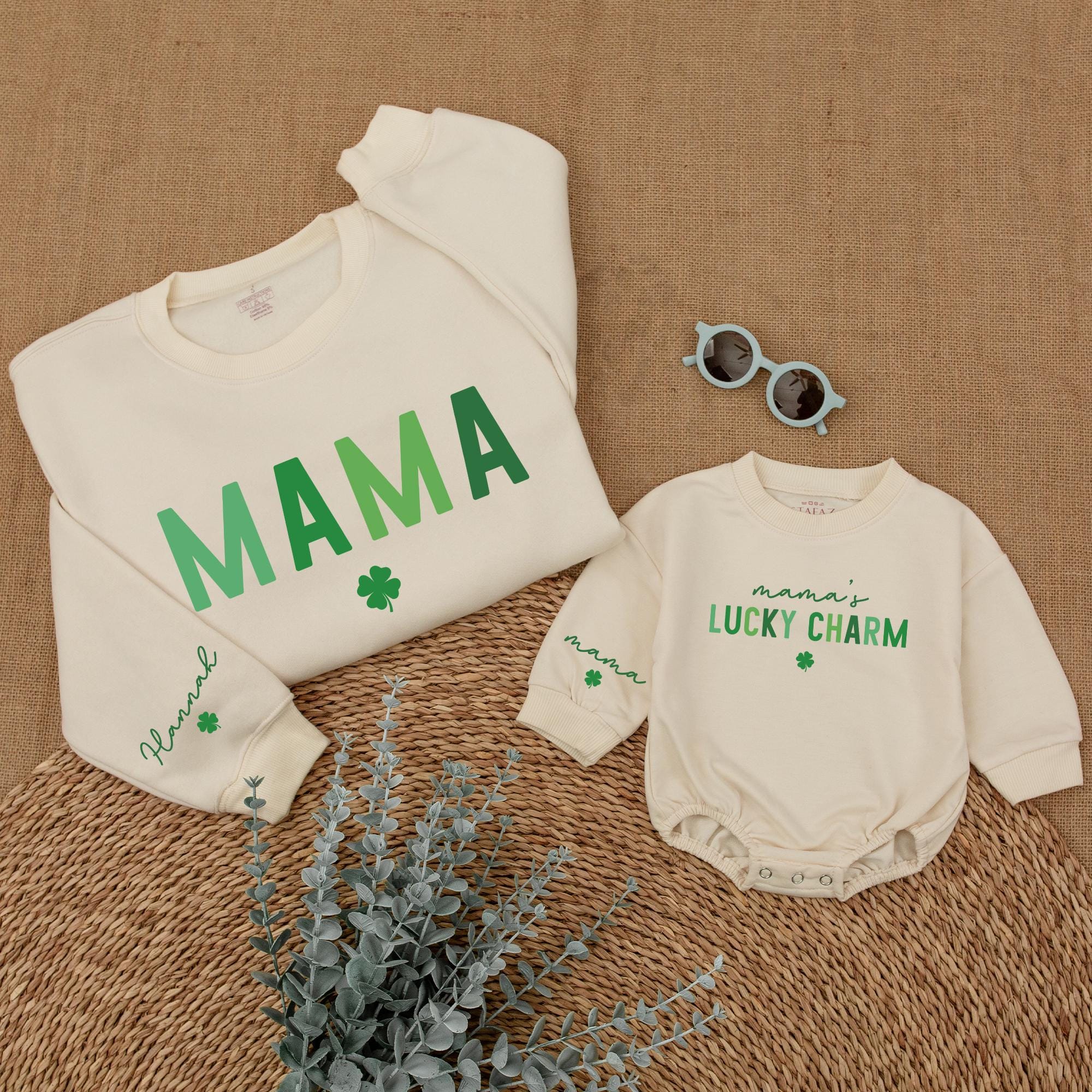Custom Mama & Lucky Charm St. Patrick's Day Sweatshirts