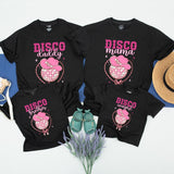 Custom Family Matching Disco Cowgirl Shirts with Name