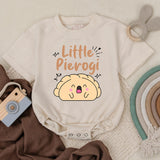 Little Pierogi Baby Romper Cute Cartoon Food Outfit Soft Cotton Infant Birthday Gift Adorable Pierogi Character Warm Playful Design
