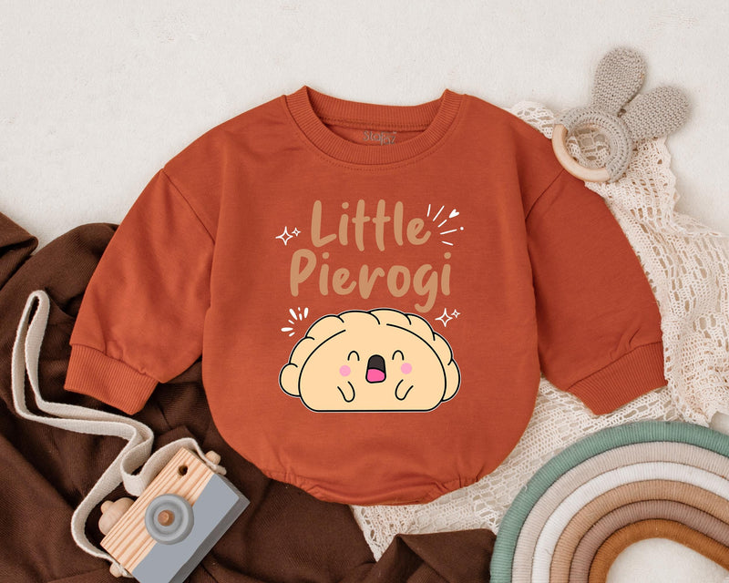 Little Pierogi Baby Romper Cute Cartoon Food Outfit Soft Cotton Infant Birthday Gift Adorable Pierogi Character Warm Playful Design
