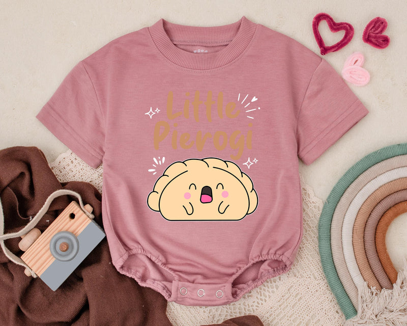 Little Pierogi Baby Romper Cute Cartoon Food Outfit Soft Cotton Infant Birthday Gift Adorable Pierogi Character Warm Playful Design