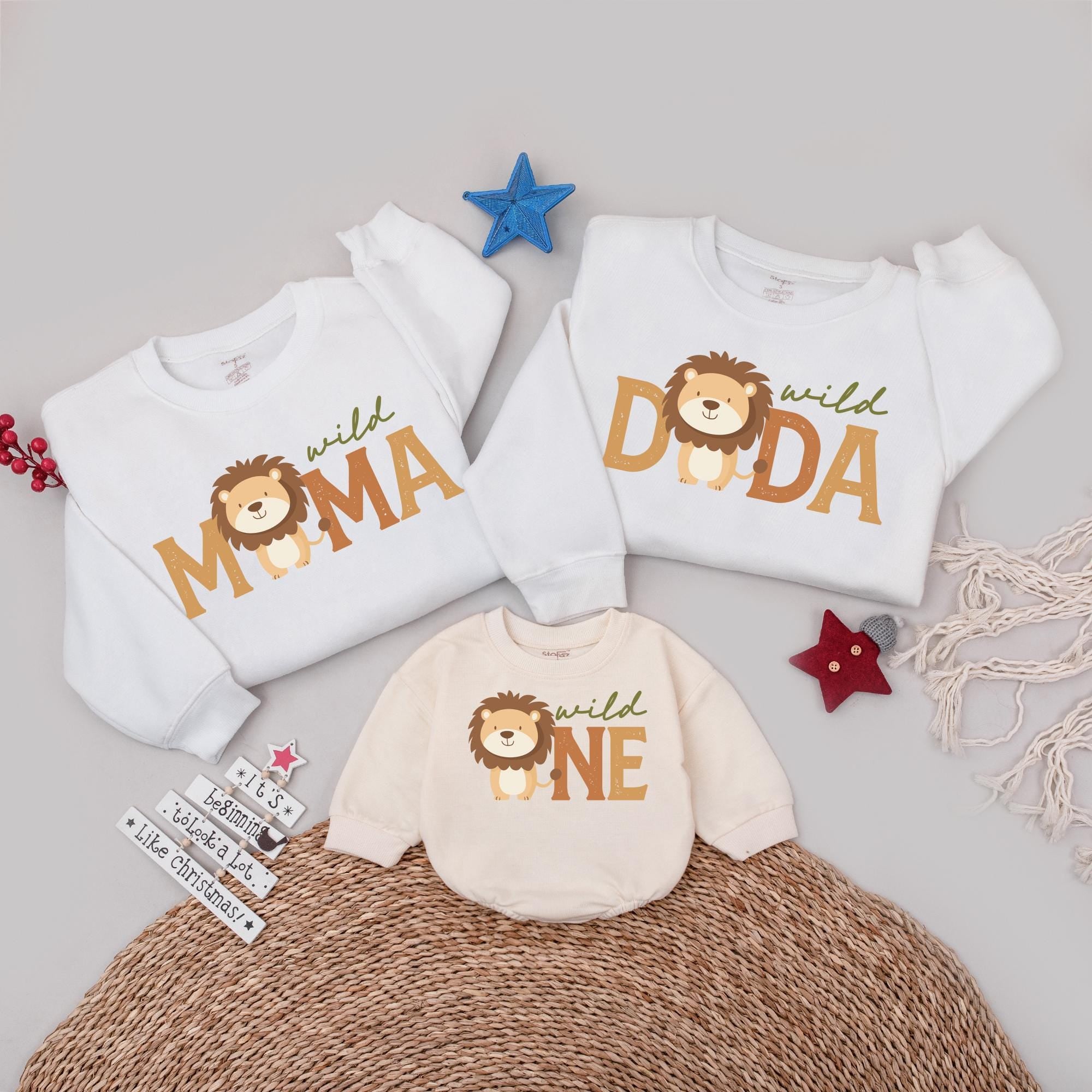 Wild One Family Jungle Birthday Shirts with Custom Text