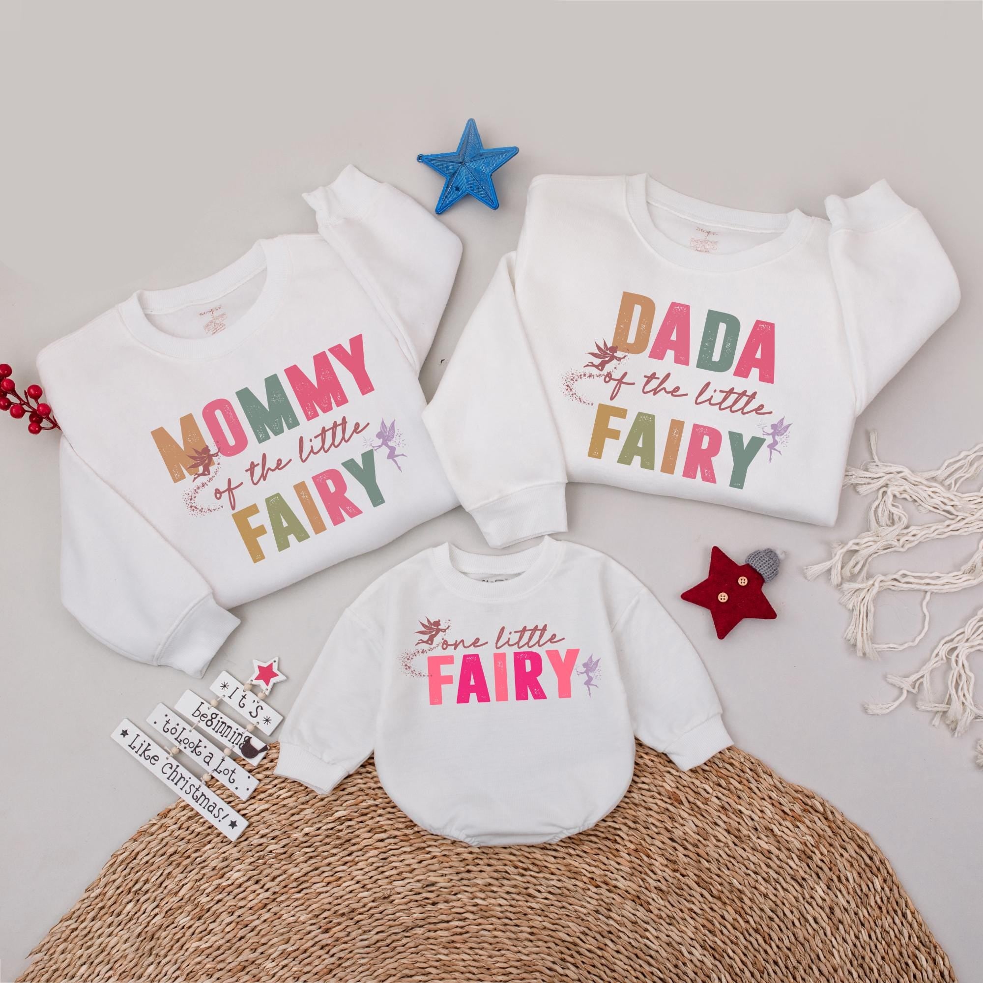 Little Fairy Family Sweatshirts for 1st Birthday Celebration