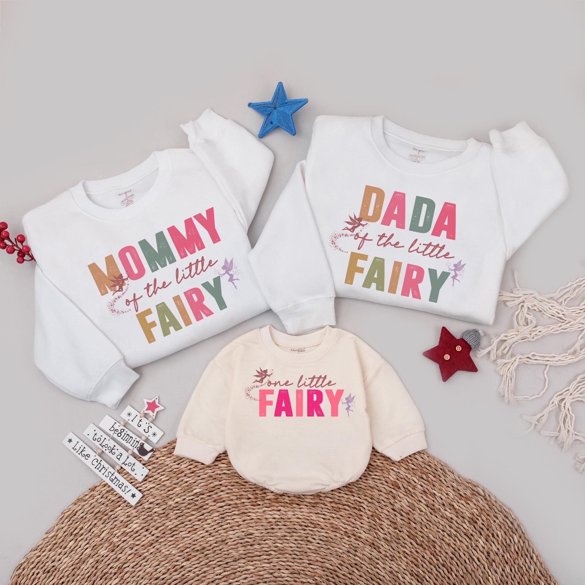 Little Fairy Family Sweatshirts for 1st Birthday Celebration