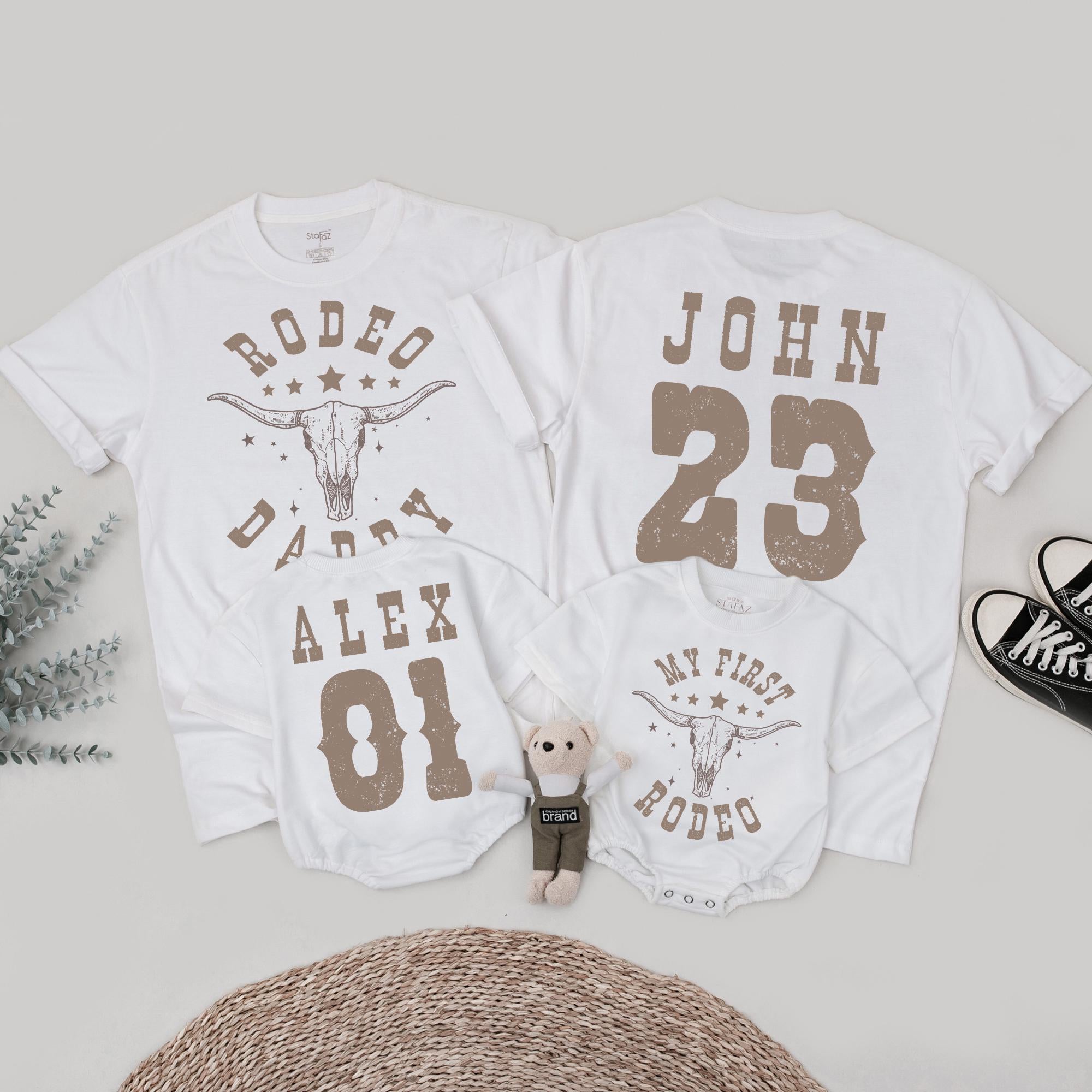 My First Rodeo Family Matching Western T-Shirt