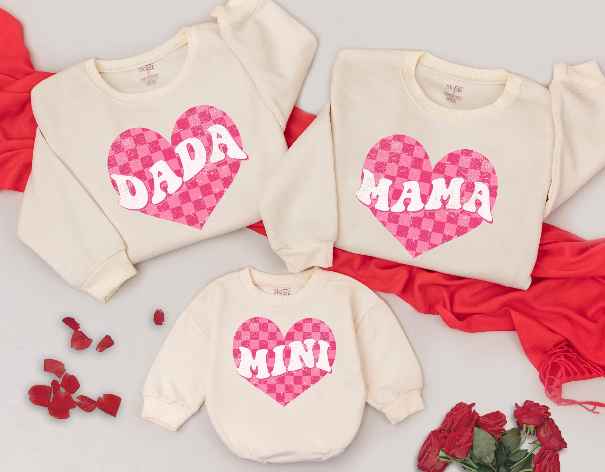 Custom Family Heart Sweatshirts for Valentine's Day