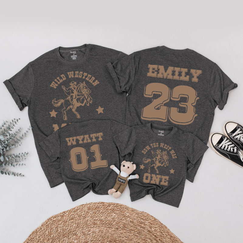 Retro Western Family Shirts with Cowboy Theme