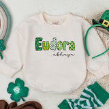 Custom St Patrick's Day Baby Romper Eudora Shamrock Design Infant Bodysuit Newborn Gift Boys Girls First Holiday Outfit Lucky Charm