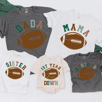 Personalized Football Family Shirts for 1st Birthday Celebration