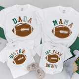 Personalized Football Family Shirts for 1st Birthday Celebration