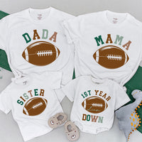 Personalized Football Family Shirts for 1st Birthday Celebration