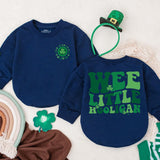 Personalized Wee Little Hooligan Baby Romper with Green Clover St. Patrick's Day Infant Outfit Irish Gift Soft Cotton First Holiday