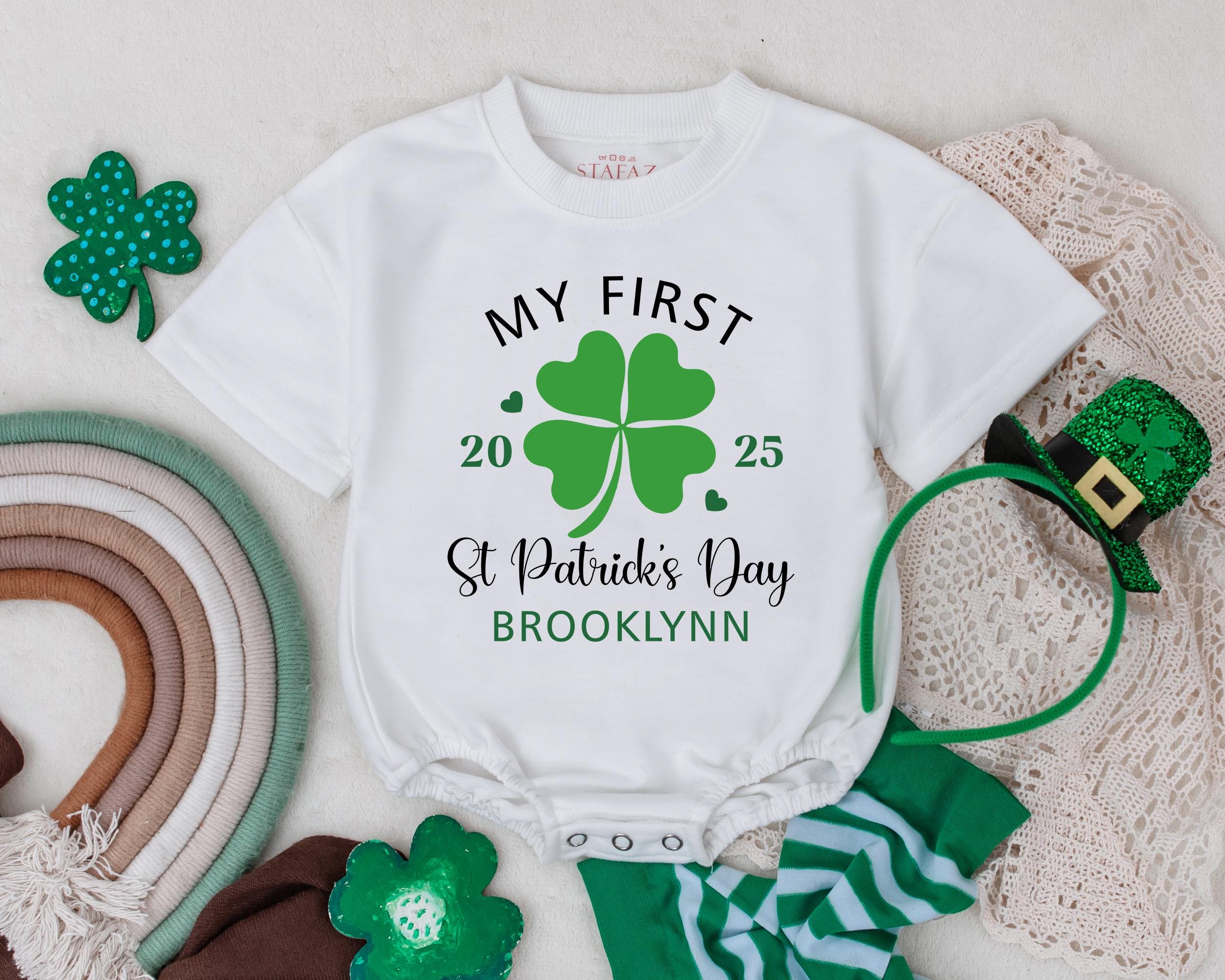 Personalized My First St. Patrick's Day Baby Romper