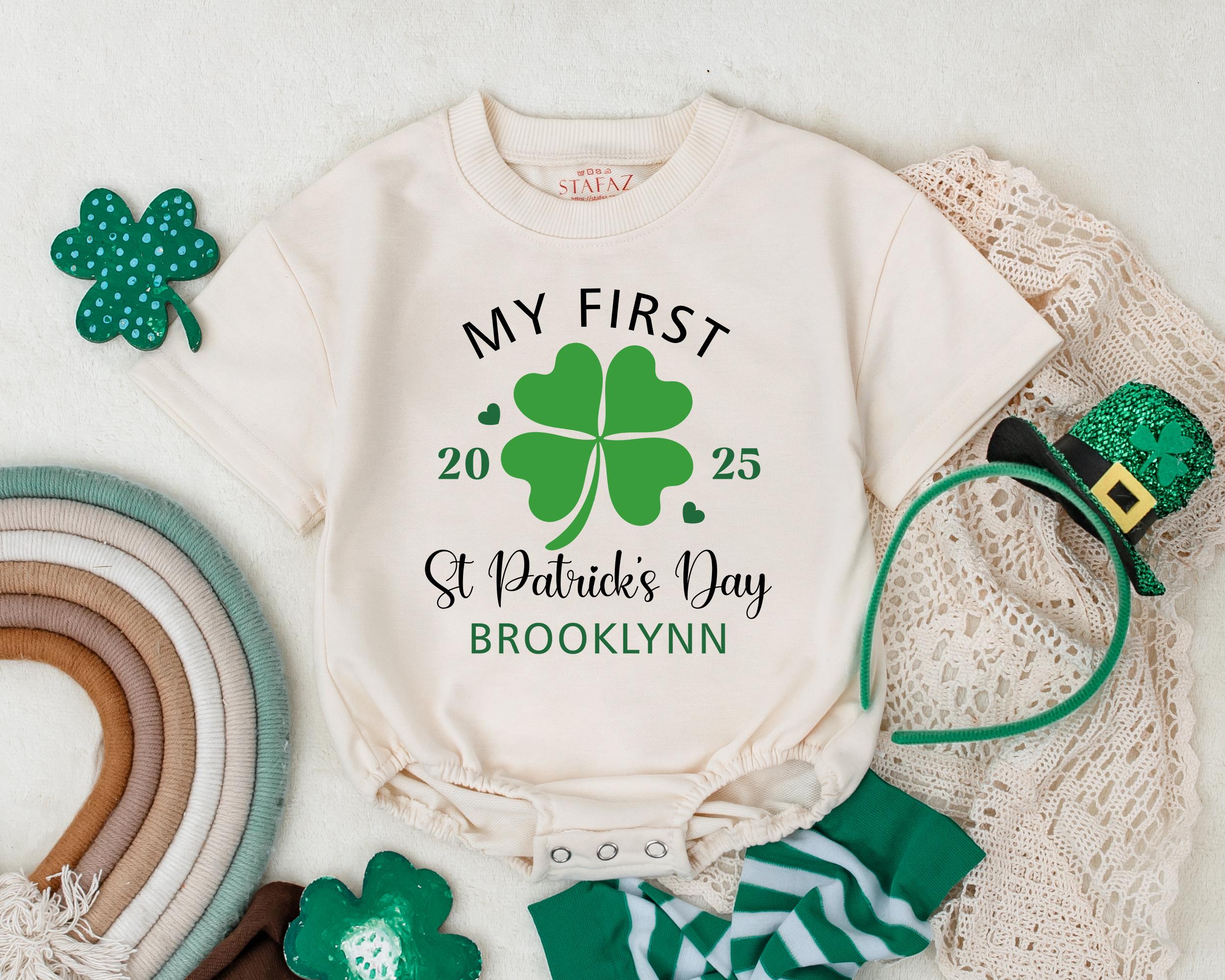Personalized My First St. Patrick's Day Baby Romper