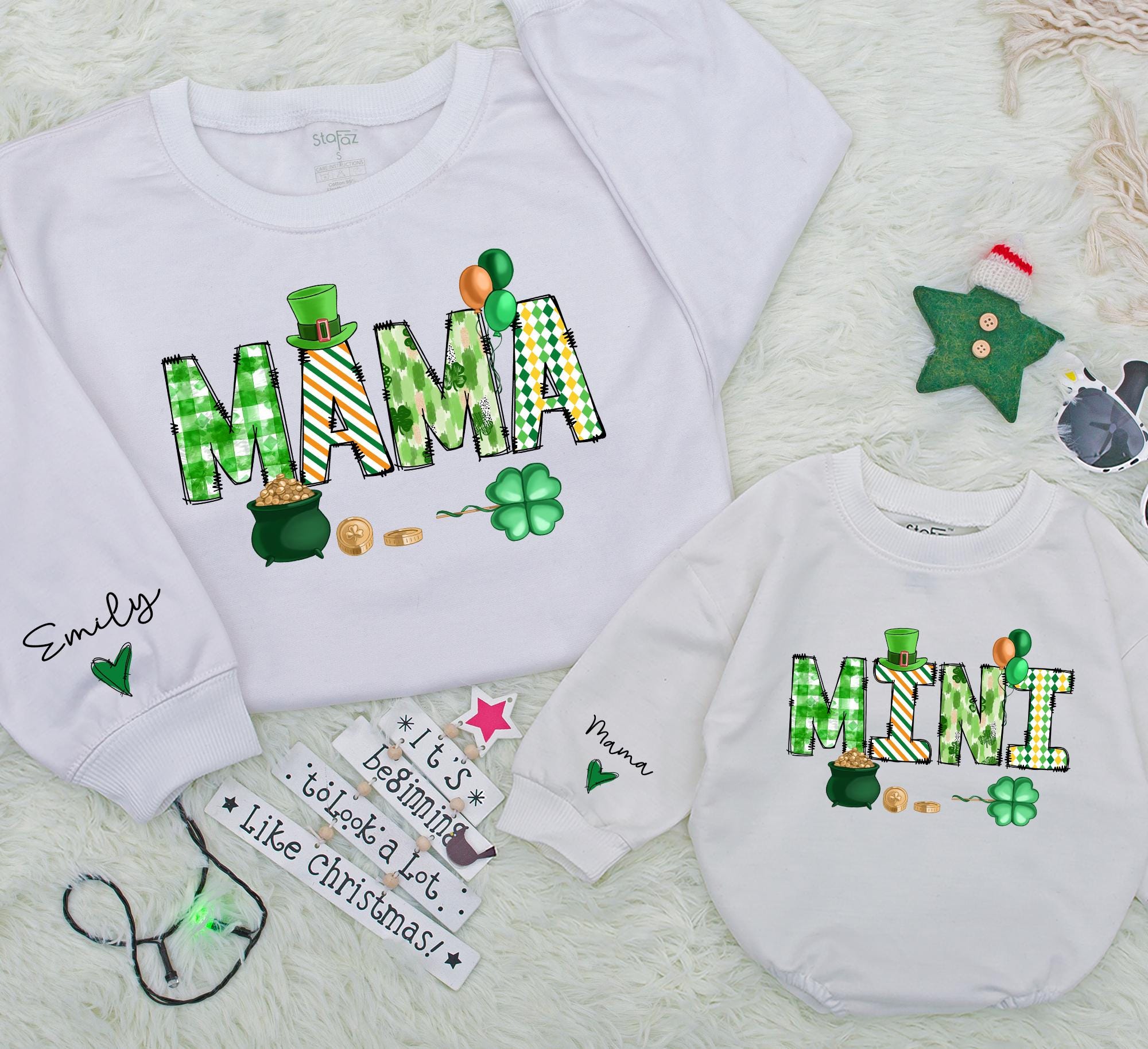 Personalized St. Patrick's Day Mama & Mini Sweatshirt