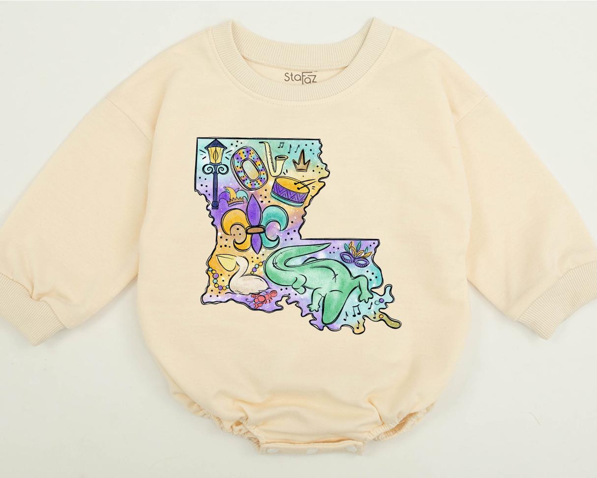 Family Twinning Mardi Gras Sweatshirt - Celebrate Together