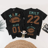 Football Themed 1st Birthday Family Matching Shirts