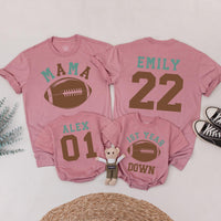 Football Themed 1st Birthday Family Matching Shirts