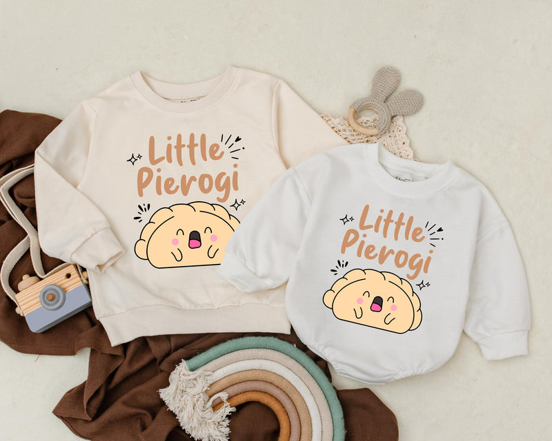 Little Pierogi Baby Romper Cute Cartoon Food Outfit Soft Cotton Infant Birthday Gift Adorable Pierogi Character Warm Playful Design