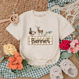 Custom Mallard Duck Baby Romper with Name - Personalized Gift
