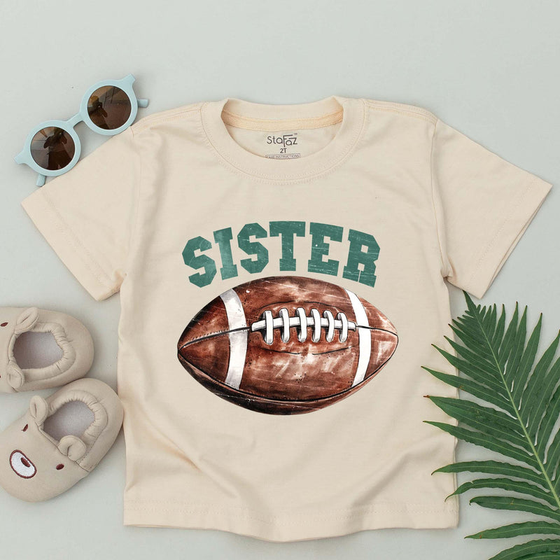 Personalized Family Football Birthday T-Shirt Custom Names First Year Down Romper Comfortable Cotton Party Outfit Mom Dad Sister Brother