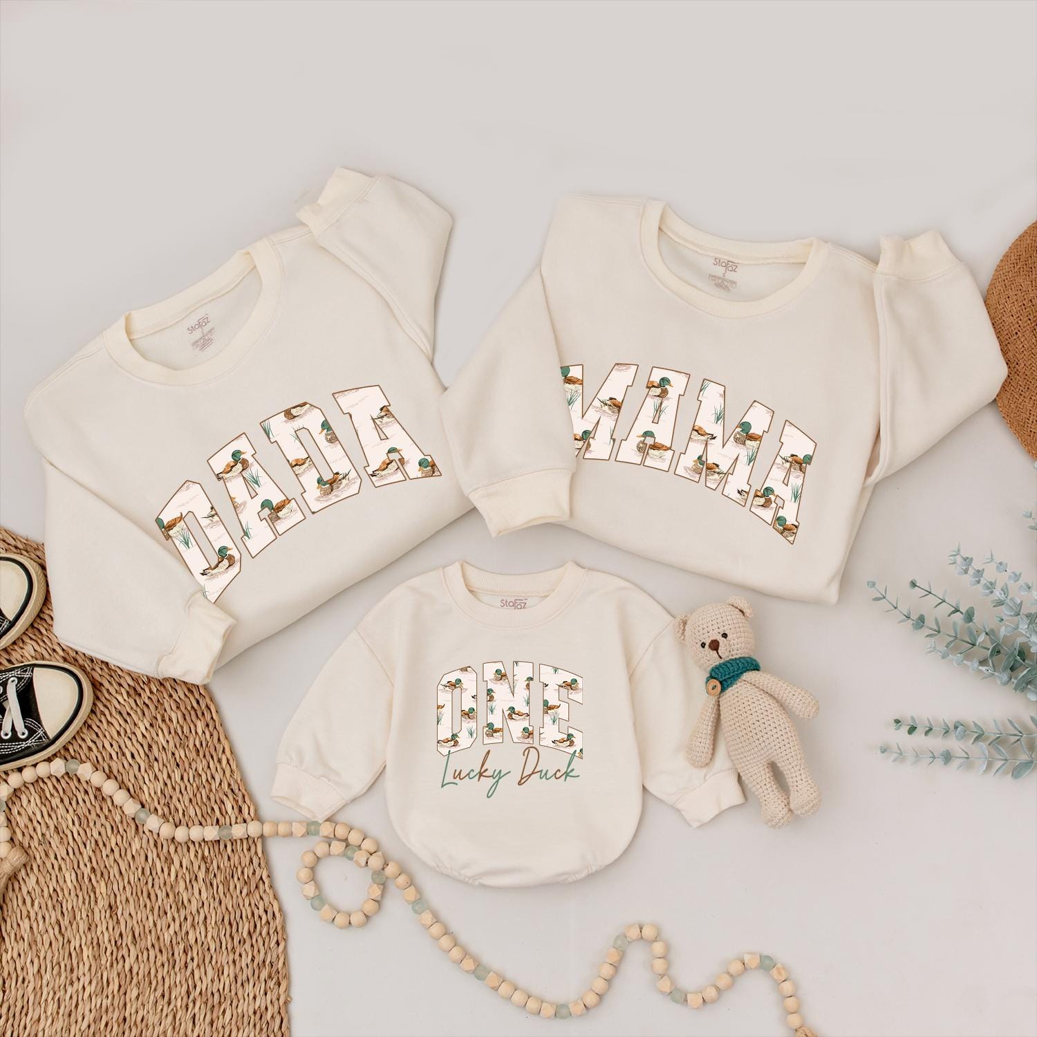 Custom Family Matching Birthday Sweatshirts - Personalized Name Twinning