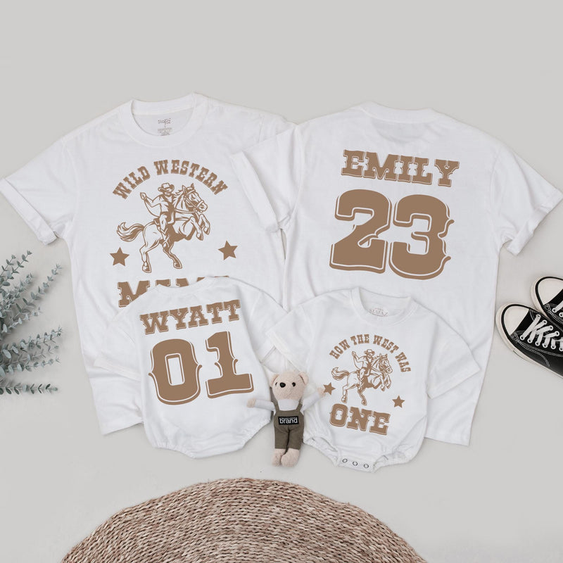 Retro Western Family Shirts with Cowboy Theme